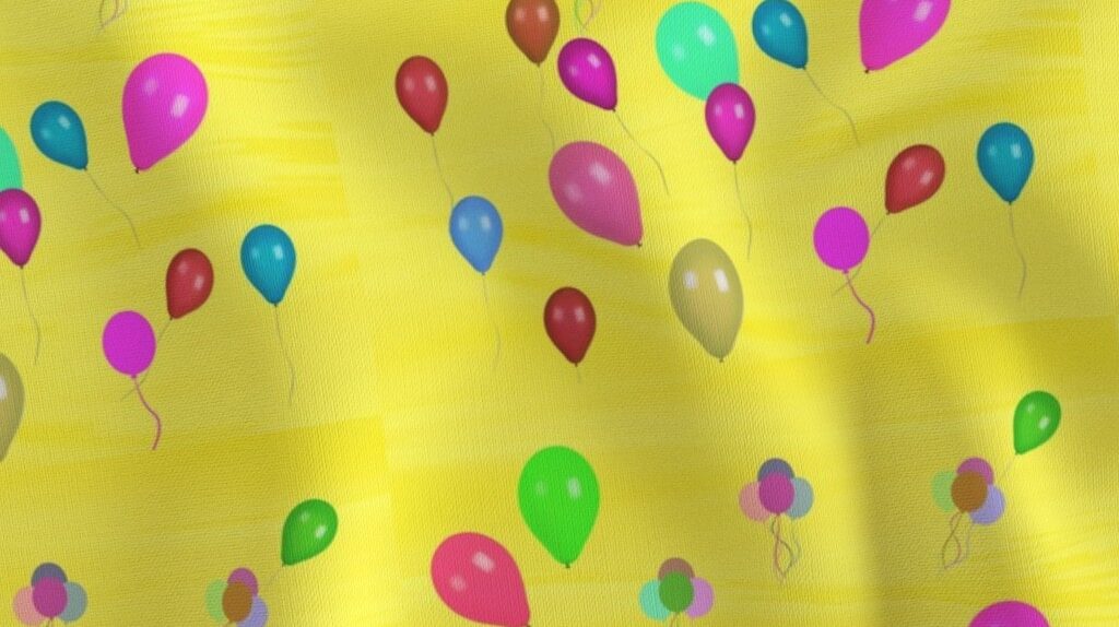 Balloon Love Stoff by Angelicasloft